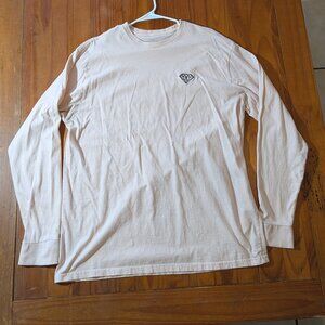 Eighty Eight Men’s Long Sleeve T-Shirt – Light Pink with Diamond Graphic, XL